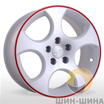 Диски BK 029 WPRL (White Polished Red Line) Storm